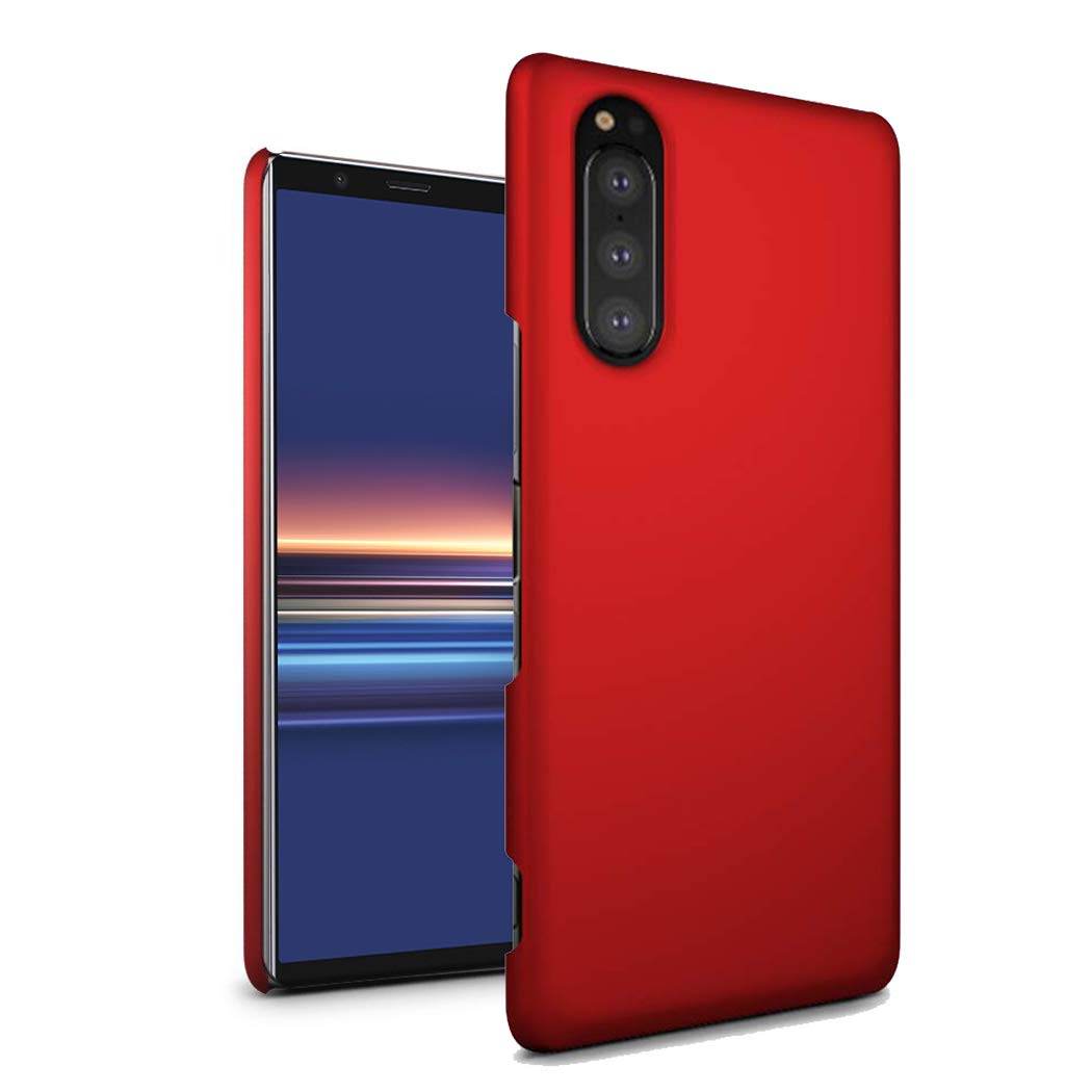 GAPlus Xperia 5 Case - Slim, Red, Rubber, Rugged, ShockAbsorbent