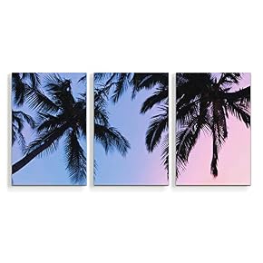 Beach Palm Trees Paradise Painting Artwork for Home...