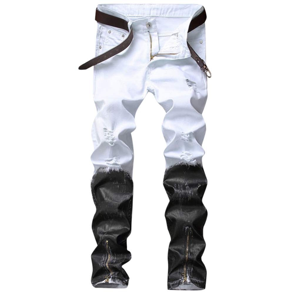 White tone jeans pants Clearance