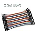 Maxmoral 2 Set (40P/Set) 10cm Female to Female Jumper Wire