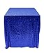 ShiDianYi 50''x50'' Square Royal Blue Sequin Tablecloth Sequin Table Overlays Small Table Cover Glitter Table Cloth for Birthday Party Glam Wedding Decor