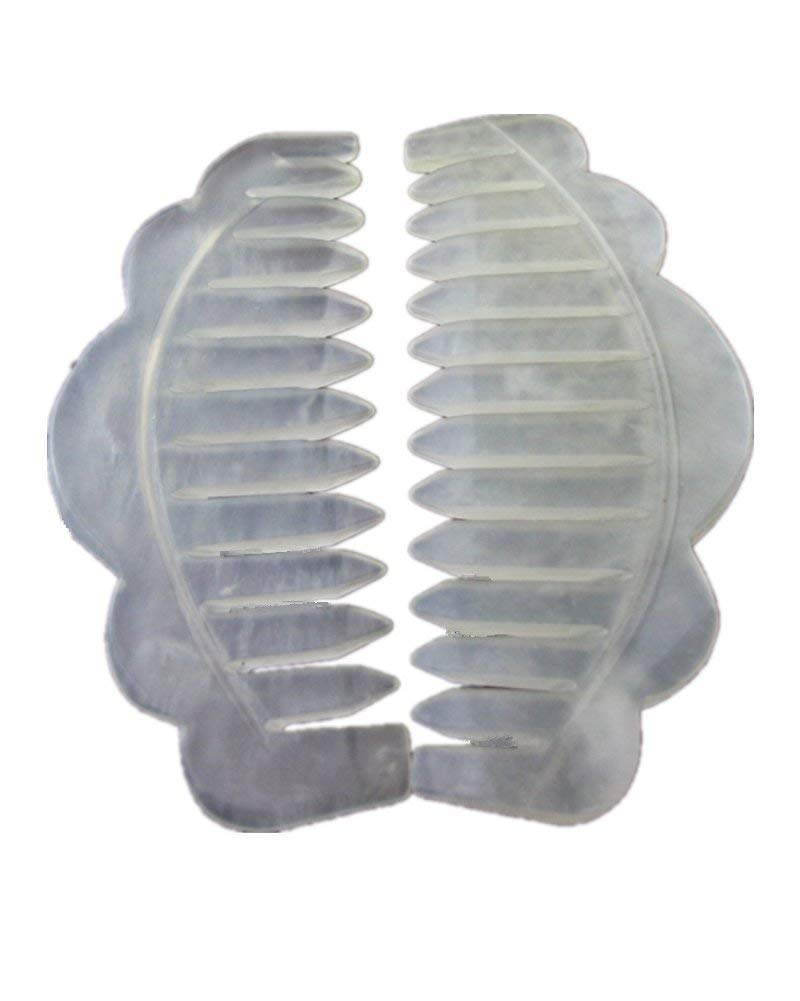 Photo 1 of Evwoge 2pcs Jade Head Therapy Massage Comb, Hair Comb Scalp Massager, Jade Massager for Scalp Care