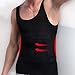 Mens Slimming Body Shaper Vest Shirt Abs Abdomen Slim, Active Shirt Tank Top (Large, Black)