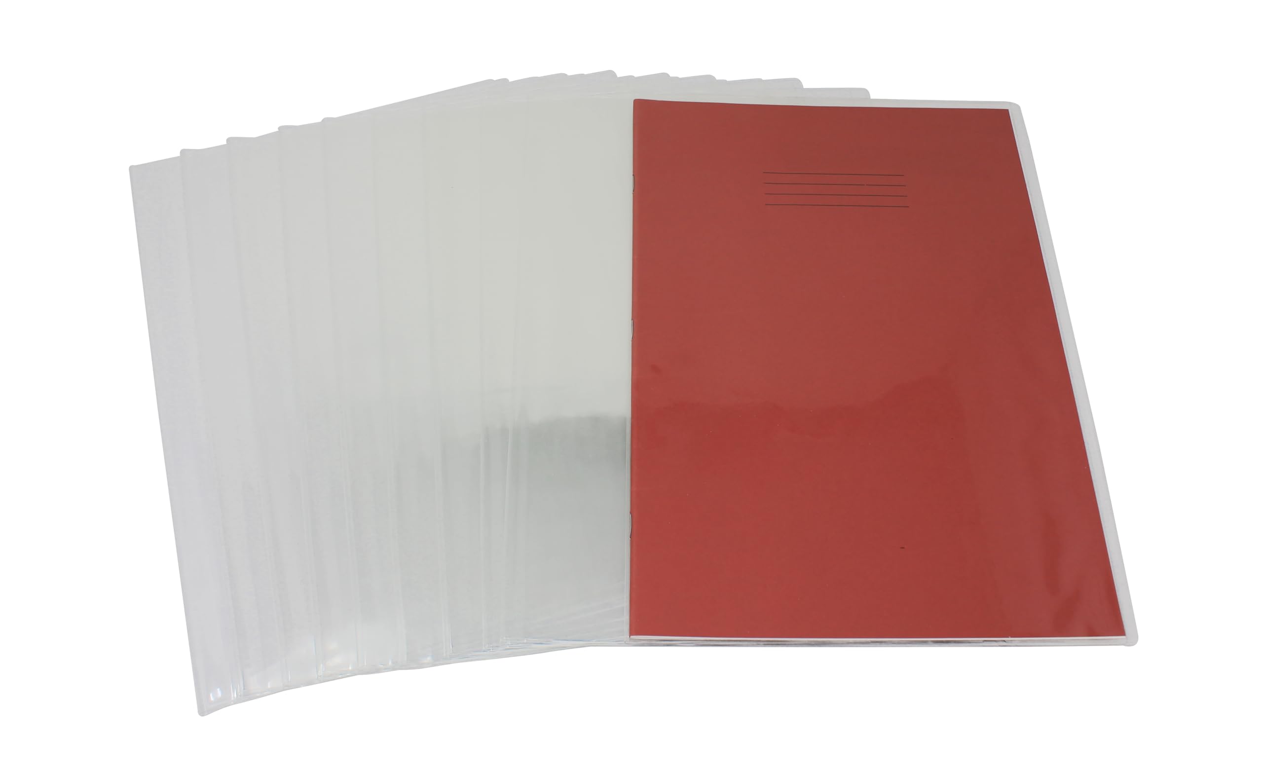 Bright Ideas Clear PVC Book Covers A4+ 490mm x 350mm (Flat), 250 Micron, PK10 Covers. Thick and Extra Strong. Easy to Clean and Wipeable Made to Protect School Exercise Books. BI9003 — image 1