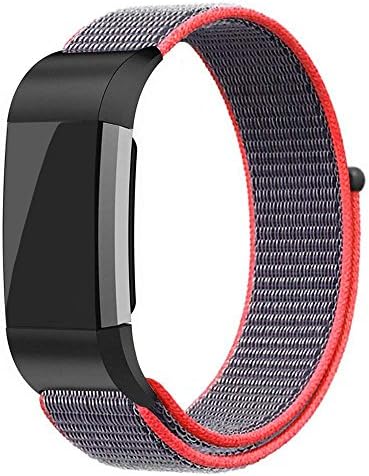 Carryfly Compatible with Fitbit Charge 2 Bands,Woven Nylon Adjustable Replacement Band with Unique Fastener Small & Large Sport Fitness Wristband for Fitbit Charge 2,Men/Women