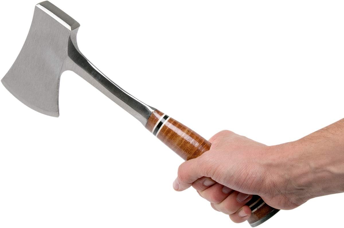 Estwing Sportsman's Axe - 14" Camping Hatchet with Forged Steel Construction & Genuine Leather Grip - E24A: Home Improvement