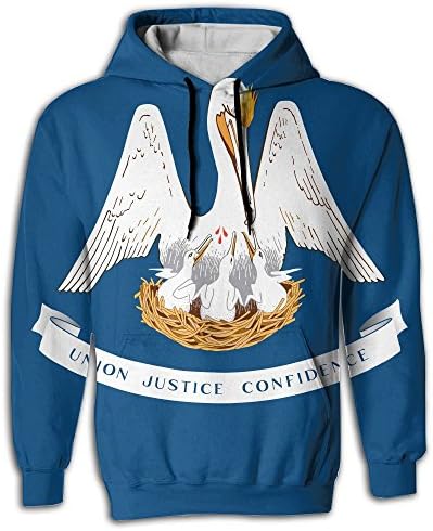 DASFDE Louisiana State Flag Guys Man's Outwear Bts Hoodie Design