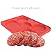 GuteKüchen Round Silicone Burger Press with 5 Circular Divisions for Tasty and Healthy Patties that Easily Stacks for Freezer and Chiller Storage, also Safe and Perfect for Outdoor Picnic or Party.Red