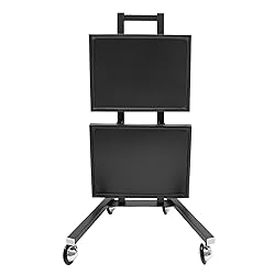 CNCEST 2-Tier Metal Rolling Cart, Foldable Salon