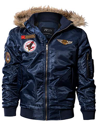 Sefon men s winter thicken warm cotton outwear hooded p…