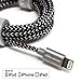Braided Lightning USB Cable with Aluminum Housing Color: Black/White