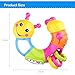 Coolecool Lovely Worm Rattle Toys Baby Toys 6 to 12 Months with Rotary Head, Holding Rings, Colorful Beads, Small Mirror and Twisting Game (Multicolored)