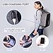Laptop Backpack business anti-theft waterproof travel computer backpack with USB charging port college school computer bag for women & men fits 15.6 Inch Laptop and Notebook - Grey