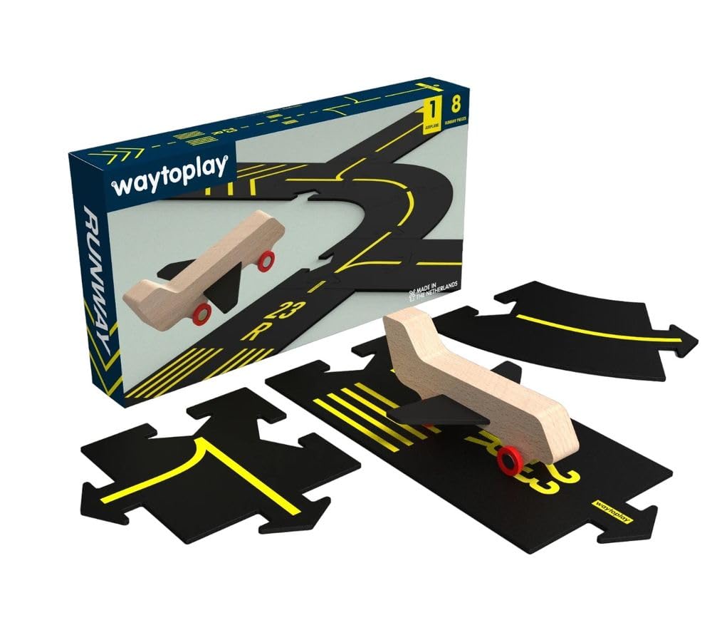 Waytoplay - Airport Circuit - Wood,Rubber - Runway