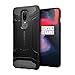 KAPAVER® OnePlus 6 Case Premium Tough Rugged Solid Black Shock Proof Slim Armor Back Cover Case for One Plus 6 (Rugged)