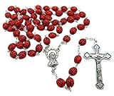 Westman Works Ladybug Rosary Gift Set with Prayer Folder Medal and Organza Bag