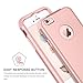 YINLAI iPhone 6 Case, iPhone 6S Case Shockproof 3 in 1 Hybrid Heavy Duty Hard PC Cover Soft Silicone Rubber Bumper Full Body Protective Phone Cases for Girls Women 4.7 inch iPhone 6/6S Rose Gold/Pink