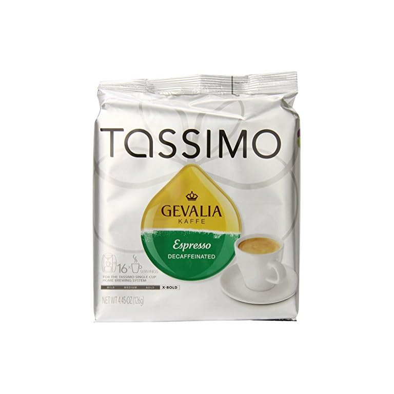 Tassimo Gevalia Espresso Decaf Extra Bold Dark Roast Coffee TDiscs for