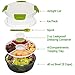Rassody 40oz Salad Container To Go for Lunch with Ice Pack, BPA-Free, FDA Passed, Salad Bowl with Dressing Container, 4-Compartments Topping Tray and Spork