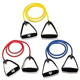 Valeo Resistance Tube Kit With Light-Resistance, Medium-Resistance, And Heavy Duty-Resistance Tubes Included Along With Exercise Chart