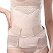 Postpartum Belly Band 3 in 1 Support Belt, Post Pregnancy Belly Girdle Recovery Waist Pelvis Body Shaper Postnatal Shapewear Beige