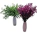 CATTREE Artificial Shrubs Bushes, Plastic Fake Plants Wedding Indoor Outdoor Home Garden Verandah Kitchen Office Table Centerpieces Arrangements Christmas Decoration Fuchsia 8 pcs