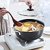 YIJIA-Cooking-Pot-Stock-Pots-Casserole-Dish-Non-Stick-Cookware-Large-Soup-Pan-with-Glass-Lid-9-inch-23cm YIJIA Cooking Pot Stock Pots Casserole Dish Non Stick Cookware Large Soup Pan with Glass Lid 9 inch (23cm)