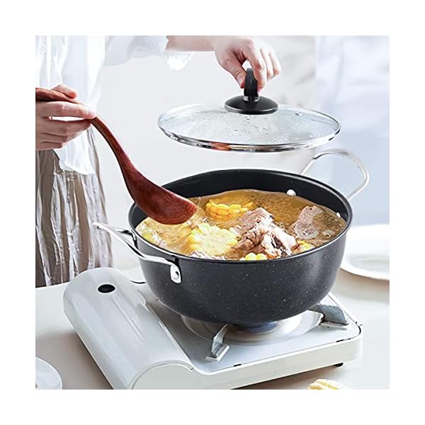 YIJIA-Cooking-Pot-Stock-Pots-Casserole-Dish-Non-Stick-Cookware-Large-Soup-Pan-with-Glass-Lid-9-inch-23cm YIJIA Cooking Pot Stock Pots Casserole Dish Non Stick Cookware Large Soup Pan with Glass Lid 9 inch (23cm)