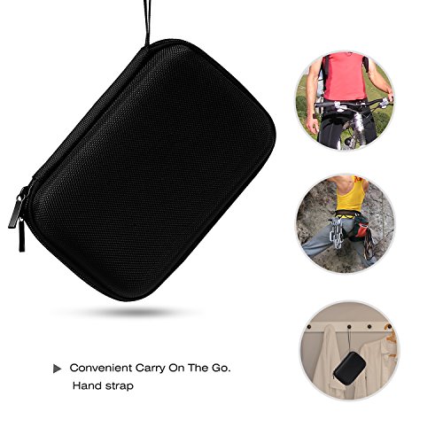 MoKo 7-Inch GPS Carrying Case, Portable Hard Shell Protective Pouch Storage Bag for Car GPS Navigator Garmin / Tomtom / Magellan with 7" Display - Black