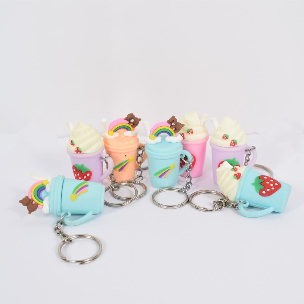 50PCS Bulk Keychains, 1 Inch Key Rings and Chain