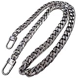 High-Grade Wide 10mm Black Chain for Women Bags Replacement Purse Chain Strap Chain Purse Bag Strap