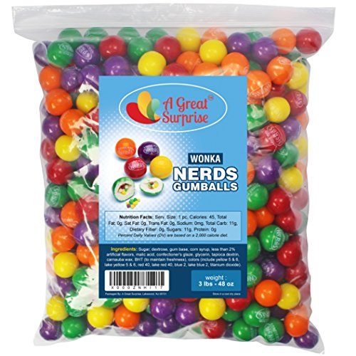 Wonka Nerds Filled Gumballs, 3 LB Bulk Candy Buy Online in UAE