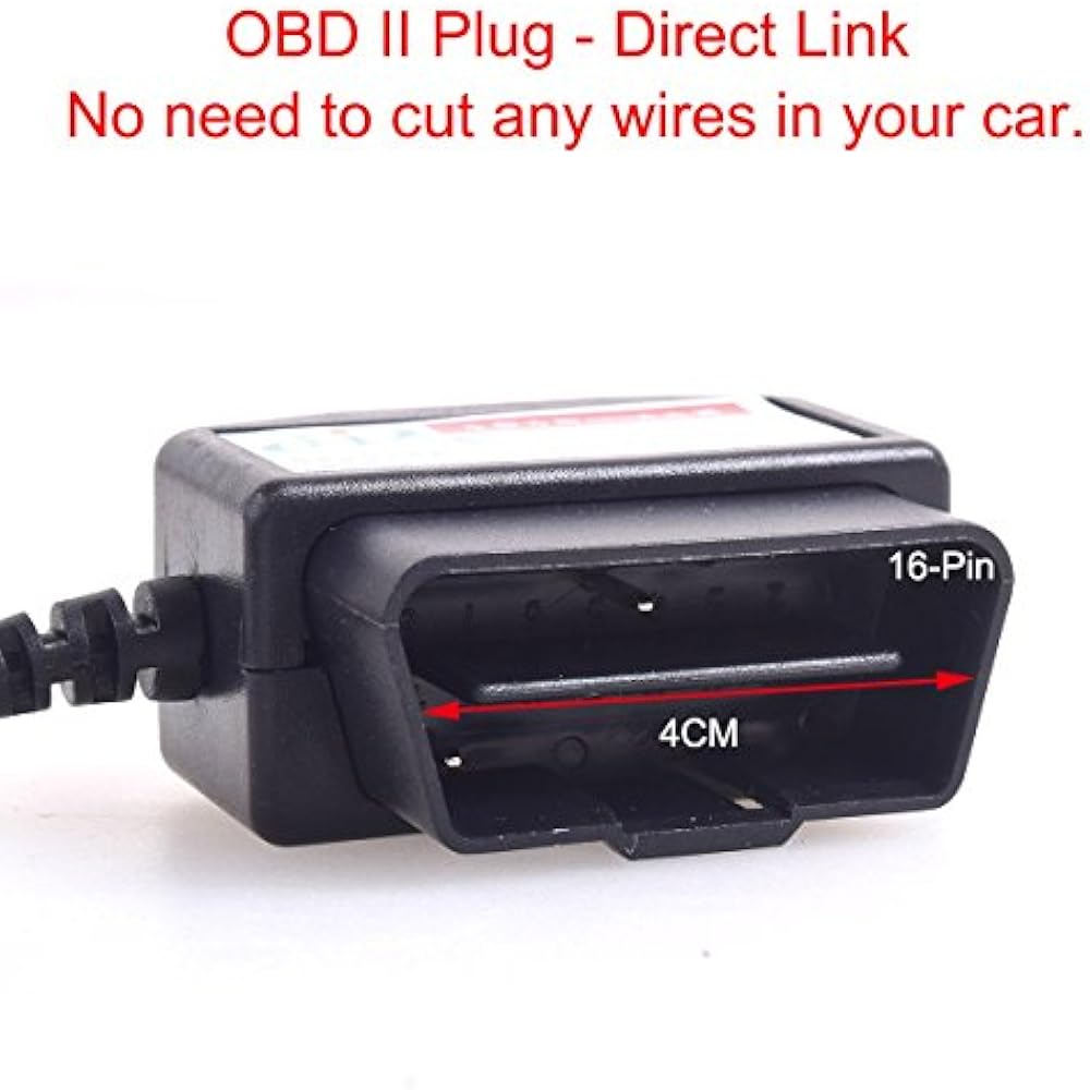 Car OBD2 Dash Camera DVR Charging Cable Micro USB Power Adapter With