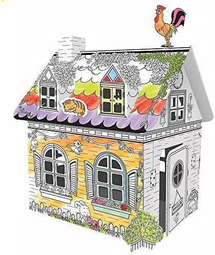 Farm Coloring Playhouse,Coloring Play House Creative Crafts for Kids,6 Color Pen,Best Indoor DIY Activity for Girls Boys