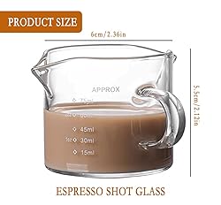 Double Spouts Measuring Coffee Milk Cup 75ML