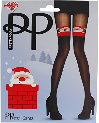 Pretty Polly Santa, Penguin & Elves Festive Christmas Tights (Santa)