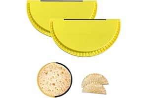 2 Pcs Sealer Crimper for Wraps Create Burritos Calzones Enchiladas Kebabs Pasties Start More Enjoying (2, Yellow & Black)