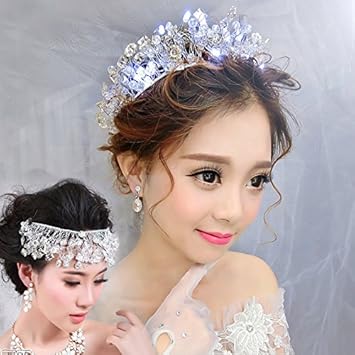 Amazon Com Quantity 1x Light Emitting Bridal Crown Tiara Party