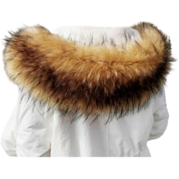 Amazon.com: CFlokx Faux Fur Collar For Women Jacket Hood Trim