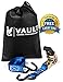 Ratchet Straps by Vault - 4 Pk | 15 Ft - 500 Lbs Load Cap - 1500 Lb Break Strength - Cargo Straps for Moving Appliances, Lawn Equipment, Motorcycle in a Truck - Cambuckle Alternative - Ergonomic Grip