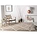Safavieh Hudson Shag Collection SGH281S Beige and Ivory Moroccan Diamond Trellis Area Rug (9' x 12')