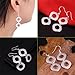 Alicenter(TM) Women 925 Sterling Silver Geometry Square Dangle Earrings Charm Jewelry