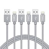 Zojoro Lightning Cable,3Pack 3ft Nylon Braided 8 Pin Lightning Cable USB Charging Cord with Aluminum Connector for iPhone 6/6S/6 Plus/6S Plus 5/5C/5S/SE,iPad Air/Mini,iPod Nano/Touch