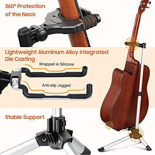 CAHAYA Guitar Stand Aluminum Adjustable Multifunctional Guitar Floor
