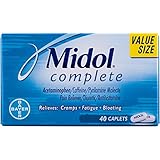 Midol Complete, Menstrual Period Symptoms Relief Including Premenstrual Cramps, Pain, Headache, and Bloating, Caplets, 40 Count