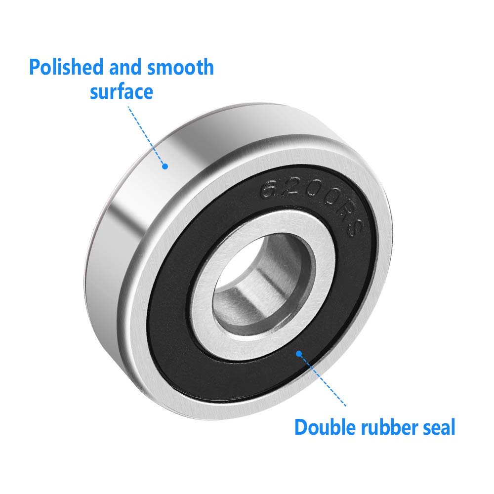 10 Pieces 6200-2RS Bearings - Image 5