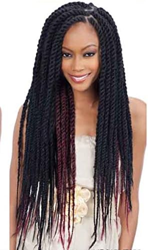New Amour Hair Collection Malibu Kinky Afro Braid 4 Pcs 60 Inch SUPER SIZE! #1B-Just like-Cuban Twist Braid-Double Strand Style Hair