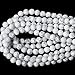 Qiwan 35PCS 10mm Natural White Turquoise Gemstone Jewellery String, Round Loose Beads for DIY Jewelry Making, 1 String/15 Inches
