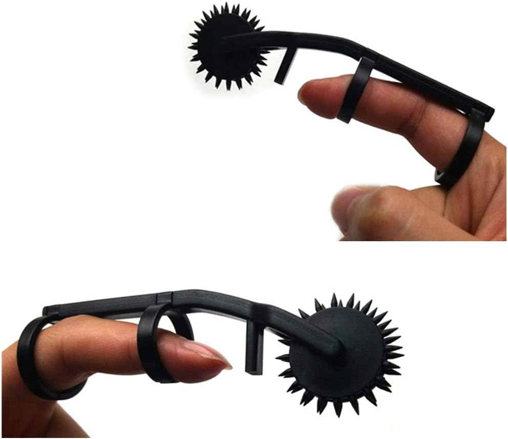 ABS Finger-cot with Single Wheel Barbed Roller for Back Massage