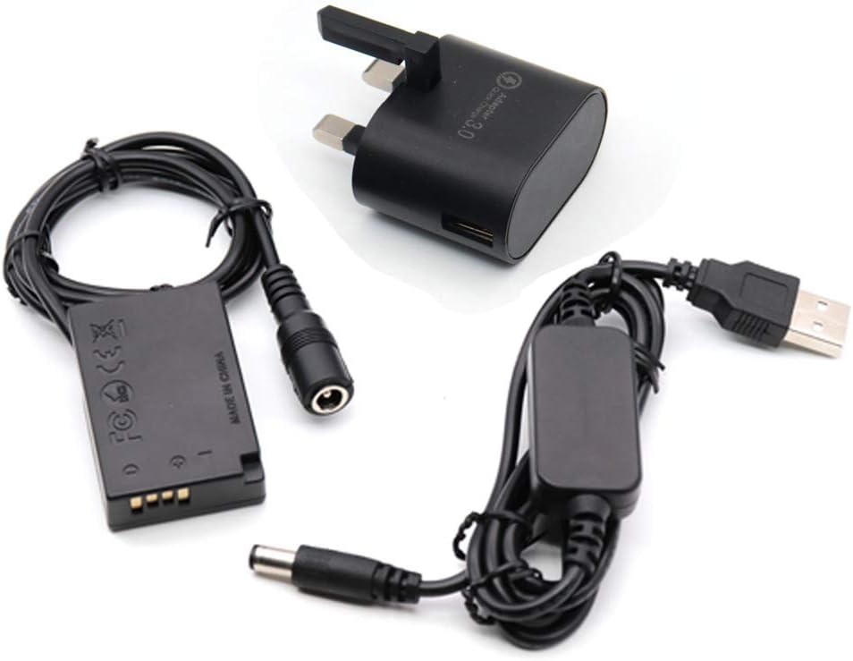 Raeisusp USB Cable ACK-E18 + DR-E18 LP-E17 DC Coupler + QC3.0 USB Adapter for Canon EOS 750D Kiss X8i T7i T6i 760D T6S 77D 800D 200D Rebel SL2 SL3 R8 R10 R50
